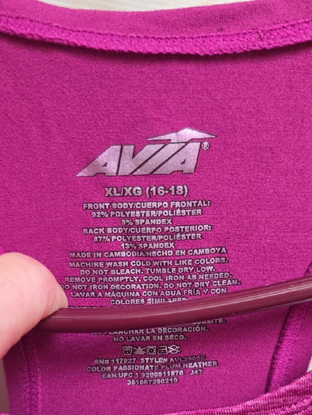 Avia Fuchsia Racerback Tank Top - Picture 3 of 11